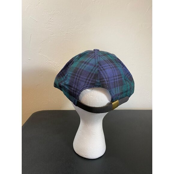 Vintage Southwestern Bell Telephone Cap Hat Blue/Green Plaid USA Trucker Gold - Picture 3 of 8